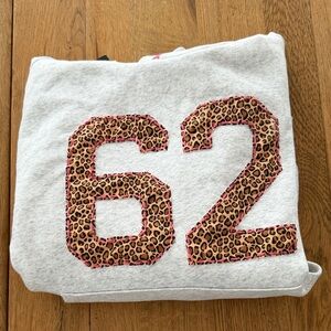 Hand Made Leopard Embroidered Number Sweatshirt